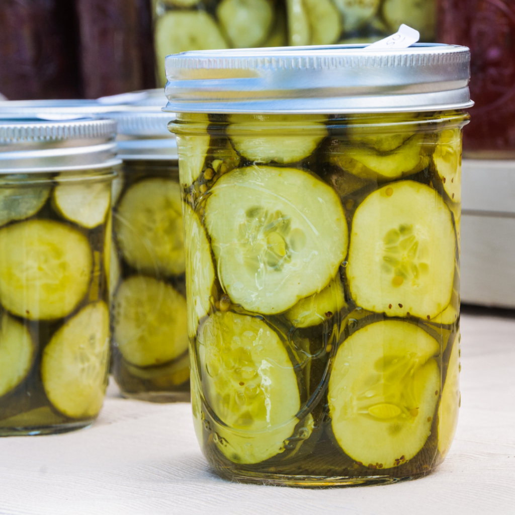 Mason Jar of Homemade Pickles